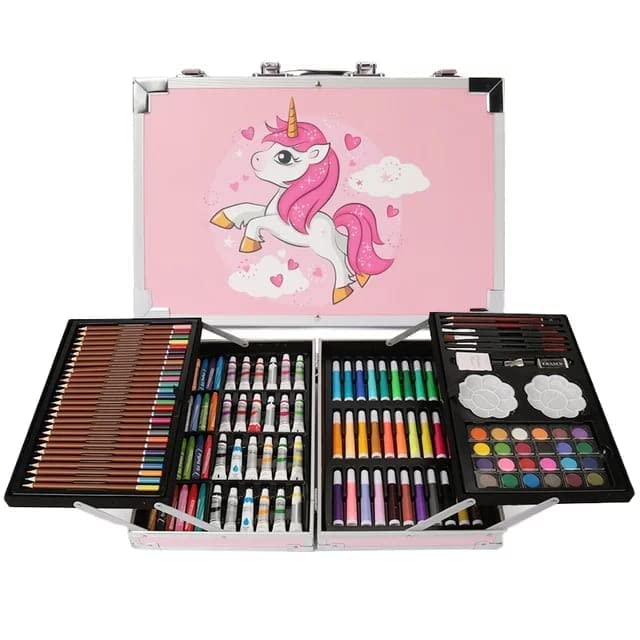 Suitcase Color Set for Kids - 145 Pieces
