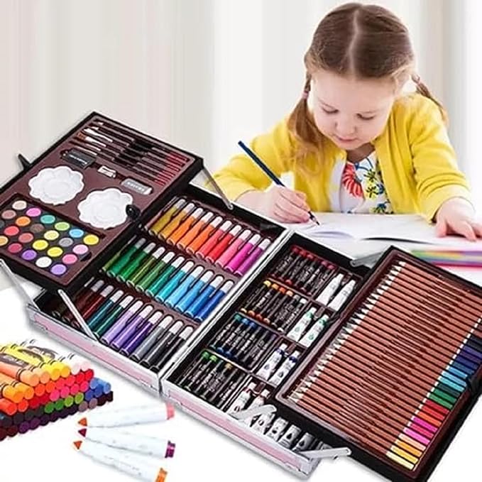 Suitcase Color Set for Kids - 145 Pieces