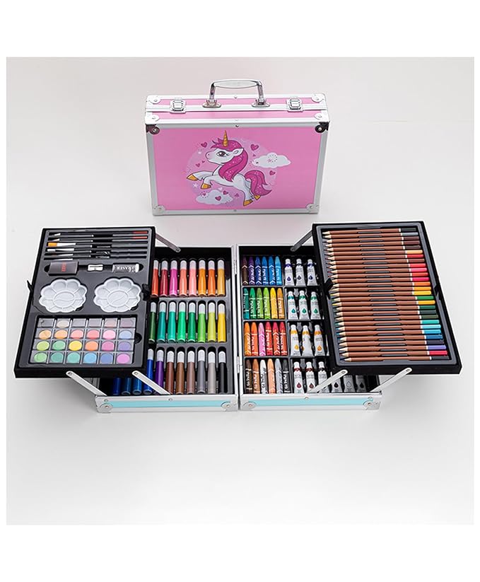 Suitcase Color Set for Kids - 145 Pieces