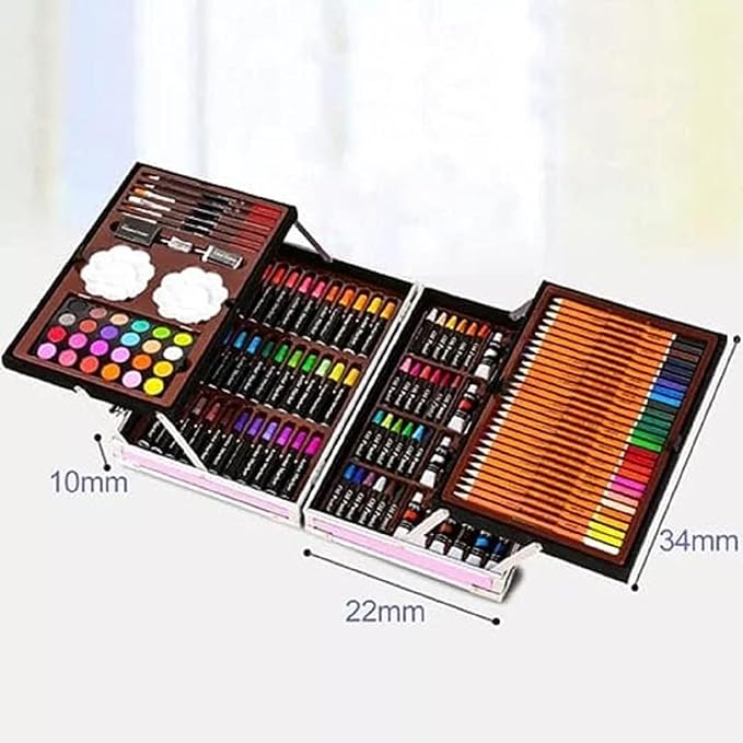 Suitcase Color Set for Kids - 145 Pieces