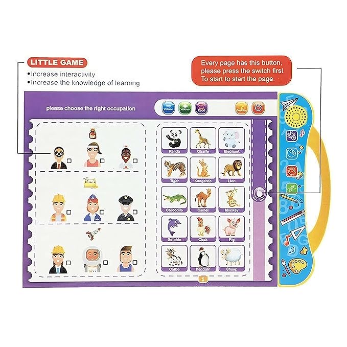 English Letters & Words Learning Book, Fun Educational Toys