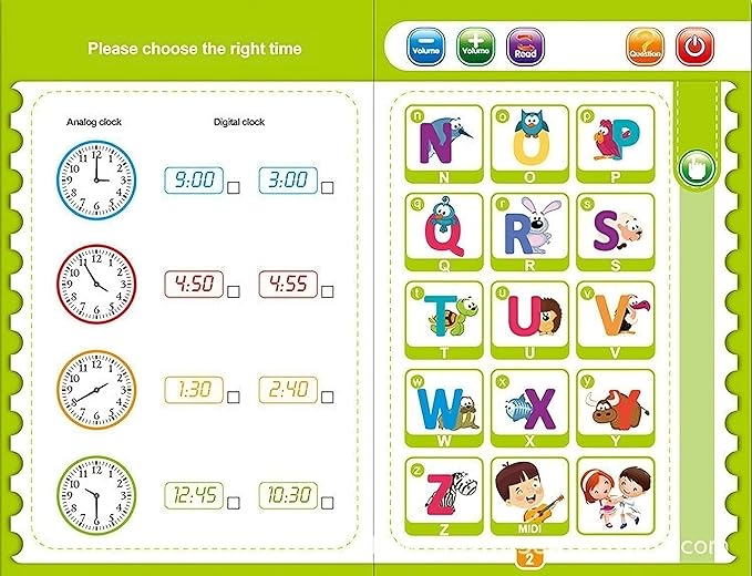 English Letters & Words Learning Book, Fun Educational Toys