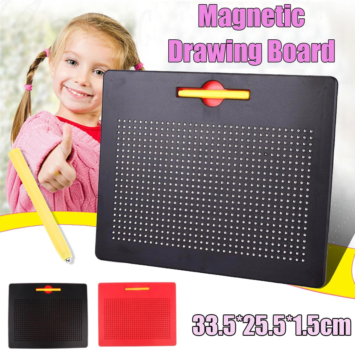 Buy LAVNIK Magnetic Drawing Board Doodle Writing Painting Graffiti Art Kids  Children Educational Toys Learning Music Drawing Board Table, 2 in 1 Kids Magnetic  Drawing Board Doodle Erasable Pad Girls Boys Toys