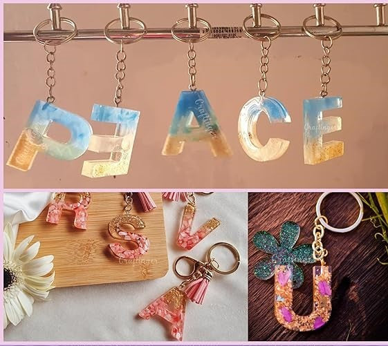 Resin DIY Keychain Kit With Customized Name