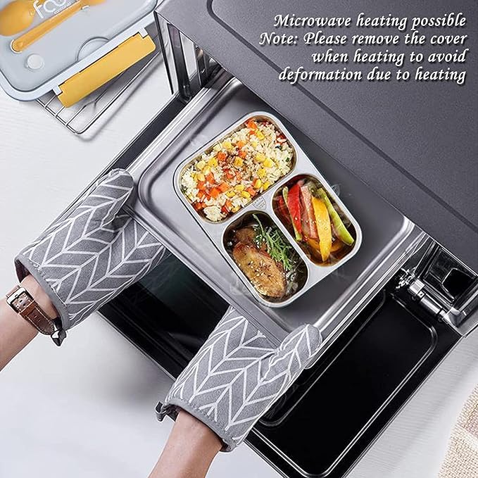 Stainless Steel Lunch Box with Spoon and Fork