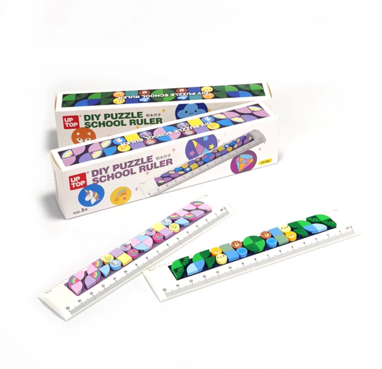 Cute Puzzle DIY Ruler - Set Of 6 Pieces