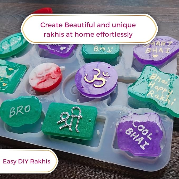 DIY Rakhi & Pooja Plate Resin Art Kit - With Customize Names