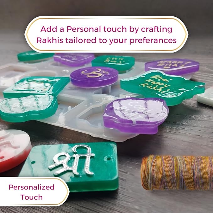 DIY Rakhi & Pooja Plate Resin Art Kit - With Customize Names