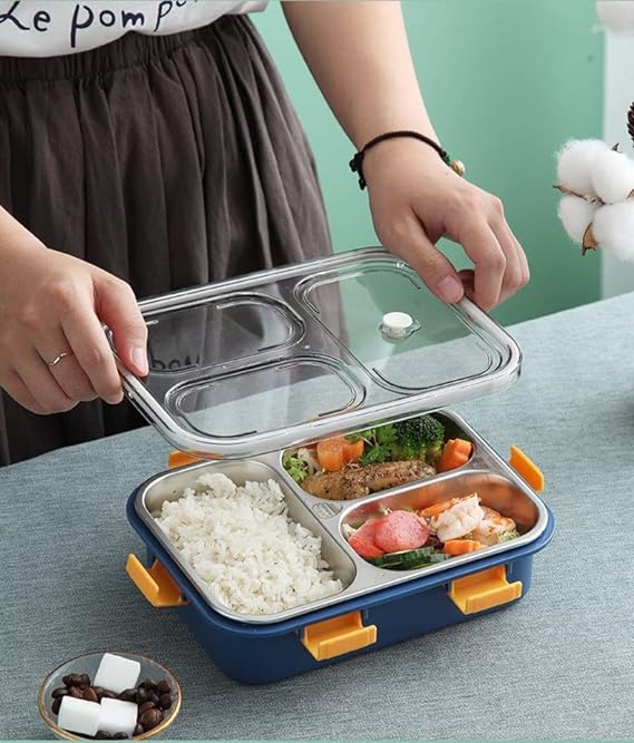 Stainless Steel Lunch Box with Spoon and Fork