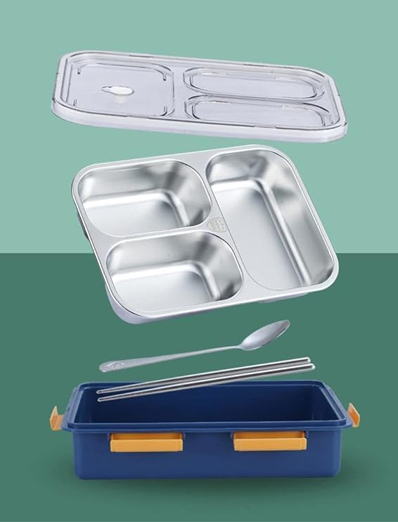 Stainless Steel Lunch Box with Spoon and Fork