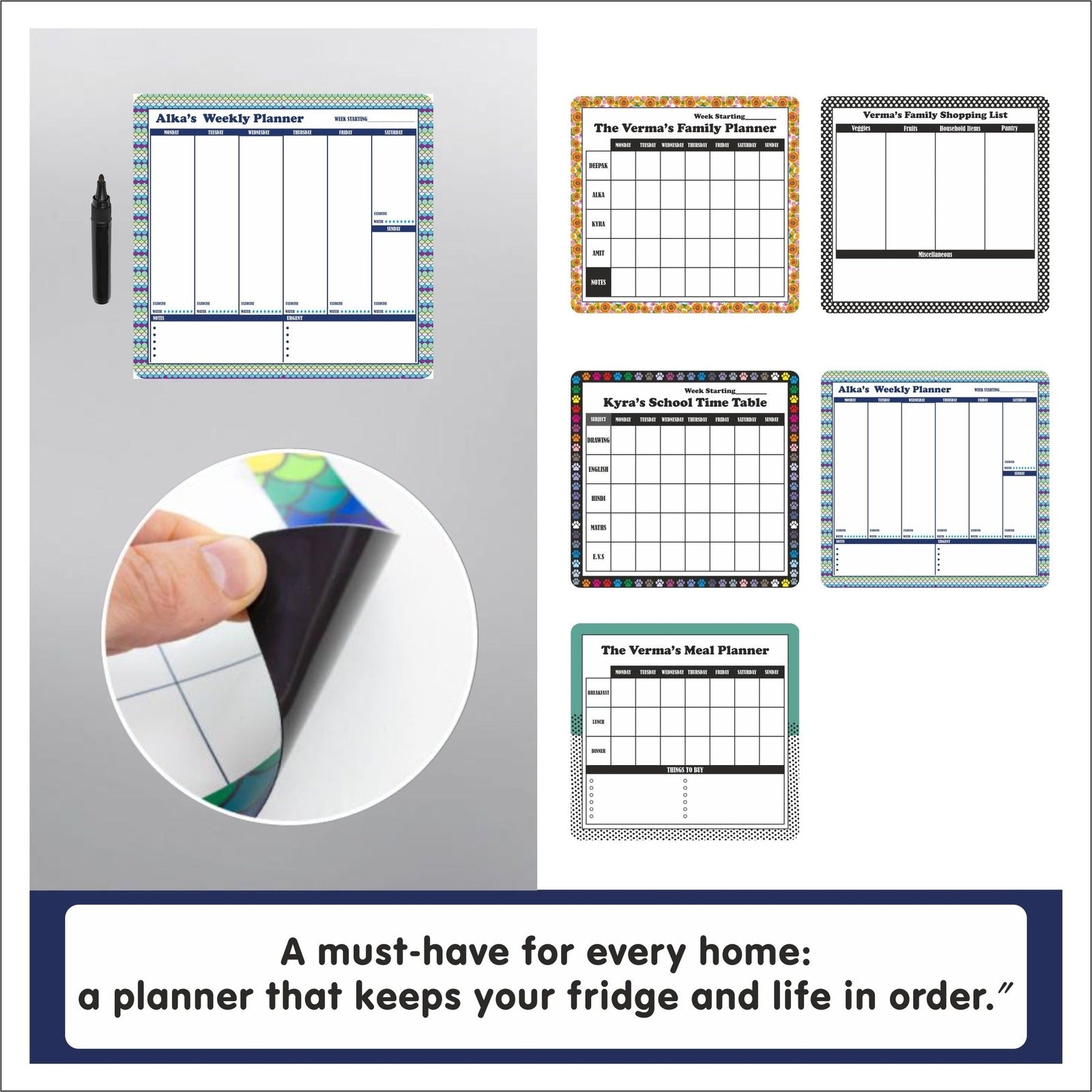 Customizable Magnetic Planners For ALL